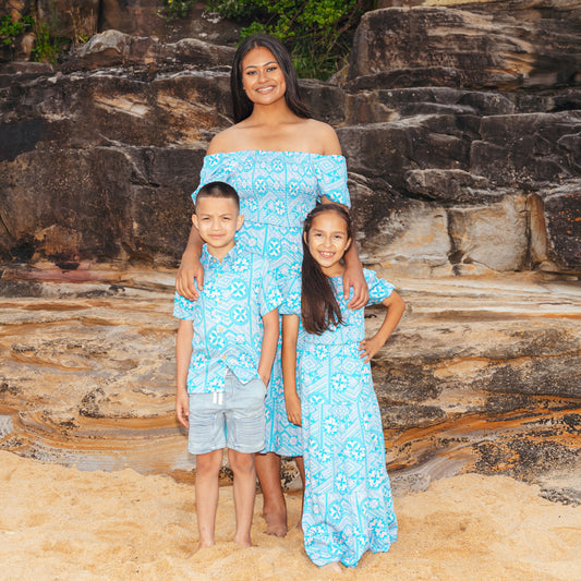 Pirae Family Matching Dress & Shirt Set - Lavander